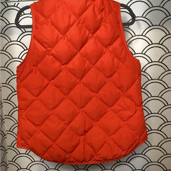 J. Crew Quilted Orange Vest – Size Small | Bold Color Meets Classic Utility - Picture 10 of 10